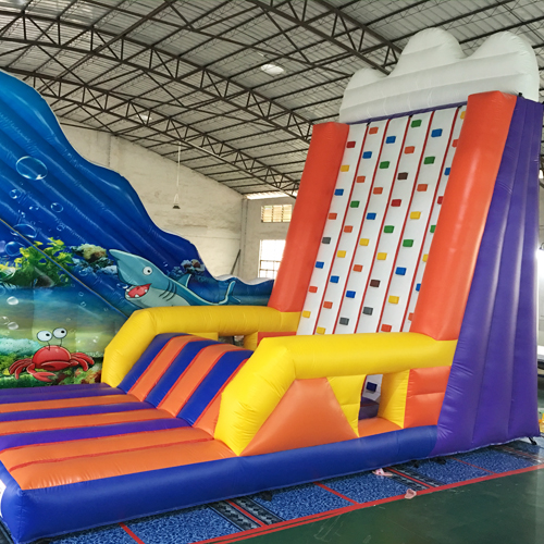 Inflatable rock climbing