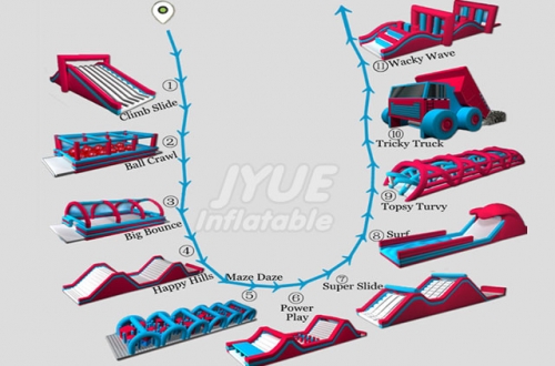 New Designed Inflatable 5k Run 5k Vancouver Inflatable Obstacle Course