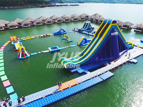 0.9mm PVC Tarpaulin Inflatable Water Obstacle Course For Sale