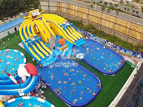 Commercial Inflatable Pool Water Park Minions Infl...