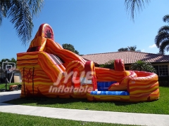 Super Fun Commercial Grades 0.55MM Giant Bounce Banzai Inflatable Water Slide Sale