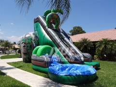 Popular Super Exciting Heavy Duty 0.55MM Vinyl PVC Tarpaulin Material Giant Inflatable Pool Slide For Adult