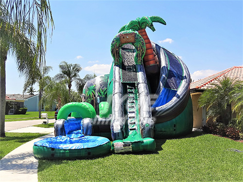 Popular Super Exciting Heavy Duty 0.55MM Vinyl PVC Tarpaulin Material Giant Inflatable Pool Slide For Adult