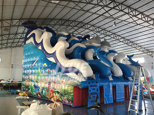 Shark Tale Theme Inflatable Water Slide Clearance 10m(L)*6m(W)