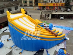 0.55mm PVC Tarpaulin SpongeBob Slide With Pool Inflatable Water Slide Into Pool