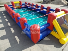 Commercial Inflatable Human Table Football Game , Inflatable Table Soccer Foosball Field