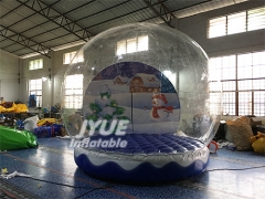 Merry Christmas Huge Inflatable Human Size Snow Globe Inflatable Bubble Tent And Tunnel