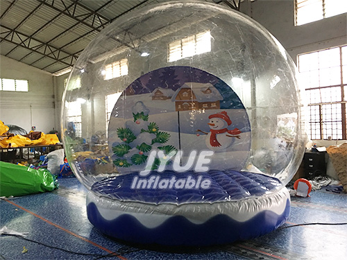 Merry Christmas Huge Inflatable Human Size Snow Globe Inflatable Bubble Tent And Tunnel