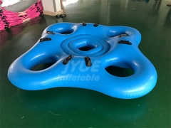 4 Person Inflatable Water Tube Air Chamber Cloverleaf Inflatable Water Park Tube