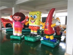 Customized Advertising Inflatable Animal Cartoon, Inflatable Spongebob Cartoon Characters For Display