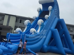 Big Blow Up Slide Wave Largest Inflatable Water Slide