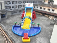 Commercial Inflatable Water Slide With Pool Big Water Slides For Sale