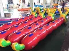 Team Building Games Large 6 Seaters Inflatable Caterpillar Racing Tube For Ride