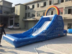 Commercial Wet N Dry Rainbow Inflatable Water Slide For Kids