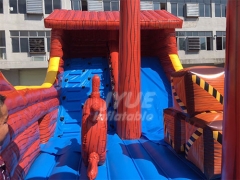 Size 0.55mm Giant High Inflatable Pirate Ship Adult Slides