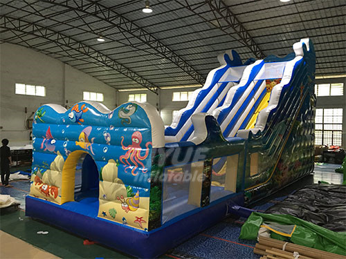 Ocean Combo Bouncers For Rent Slide And Bounce House Combo