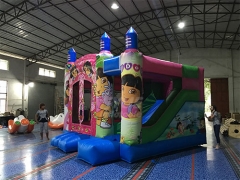 Commercial Dora Bounce House Slide Combo Jumpers