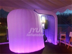 White Inflatable Cube Photo Booth Air Tent With Led Light