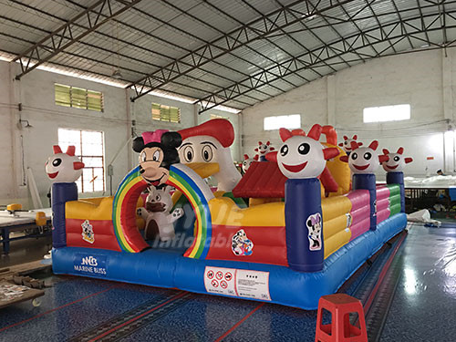 Blow Up Fun City Playground Indoor Jump House For Toddlers