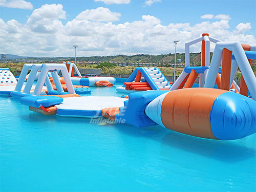 Inflatable Park Swimming Pool Equipment Inflatable Water Obstacle Course For Sale