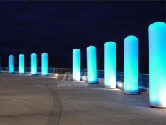 Advertising Outdoor Light Rotate Inflatable Column For Party Event