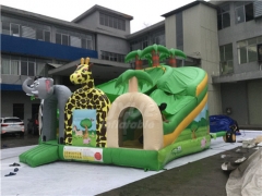 Jungle Theme Small Indoor Bounce House For Toddlers Playground