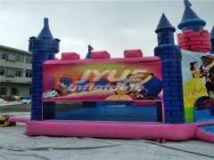 Hot Sale Bouncy House Beauty and the Beast theme inflatable bouncer slide combo