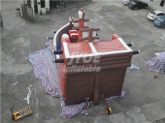 pirate ship giant inflatable water slide combo