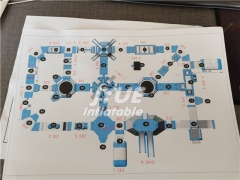 Air sealed type commercial giant inflatable floating water park with custon design