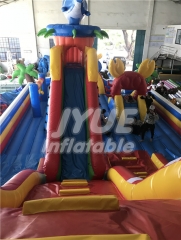 Attractive tarpaulin inflatable outside amusing playground inflatable fun city for kids