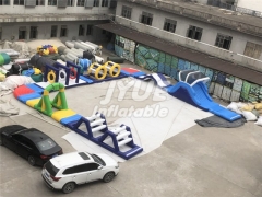 new design inflatable floating aqua water park water obstacle course game