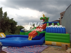 Kids Faucet Giant Inflatable Ground Water Park With Big Inflatable Slide From China Factory