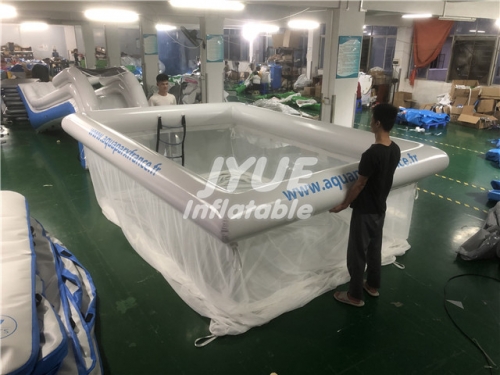 Top sales Foldable Inflatable Yacht Floating Ocean Sea Swimming Pool with Anti Jellyfish Net