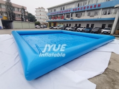 Blue plato pvc large inflatable swimming pool /Custom Blue Color Largest Inflatable Water Pool For Sale