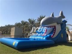 inflatable water slide shark Jyue-IWS-010