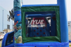 shark bounce house water slide Jyue-IC-040