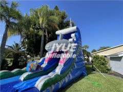 shark blow up water slide Jyue-IWS-009