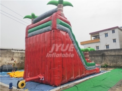 Digital Printing Tree Inflatable Castle Slide With Pool Customized Color