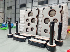 Inflatable Ninja Obstacle Course Challenge Parkour Air Track Ninja Block Games for Trampoline Park