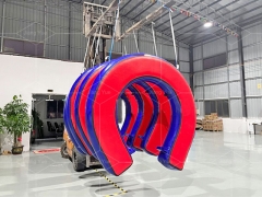 Kid And Adult Indoor Inflatable Air Ninja Warrior Obstacles Equipment Ninja Air Piston