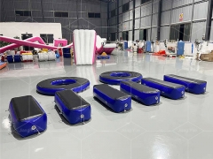 Parkour Gym Training Equipment Air Track Crawl Bridge Ninja Warrior Obstacle Course Inflatable Obstacle For Kids