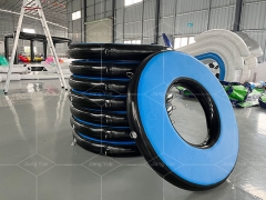 Hot Selling Air Track Crawl Bridge Ninja Warrior Obstacles Course Sport Park Inflatable Swing Steps For Trampoline Park