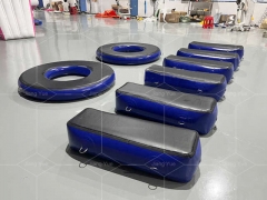 Parkour Gym Training Equipment Air Track Crawl Bridge Ninja Warrior Obstacle Course Inflatable Obstacle For Kids