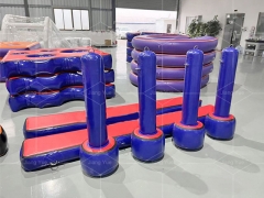 Kid And Adult Indoor Inflatable Air Ninja Warrior Obstacles Equipment Ninja Air Piston