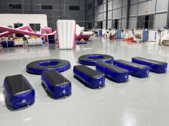 Parkour Gym Training Equipment Air Track Crawl Bridge Ninja Warrior Obstacle Course Inflatable Obstacle For Kids