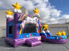unicorn bounce house water slide Jyue-IC-056