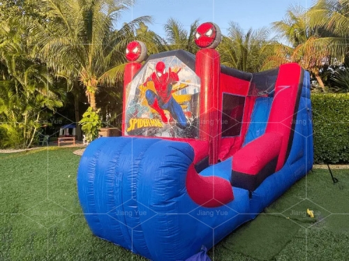 spiderman bounce house with slide Jyue-IC-050