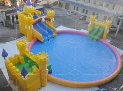 High quality outdoor kids toys accessories slides inflatable swimming pool water park for sale