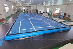 Airtrack factory inflatable air track floor custom sport court for indoor soccer,volleyball, dodgeball Jyue-SC-007
