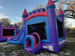 pink bounce house with slide Jyue-IC-090